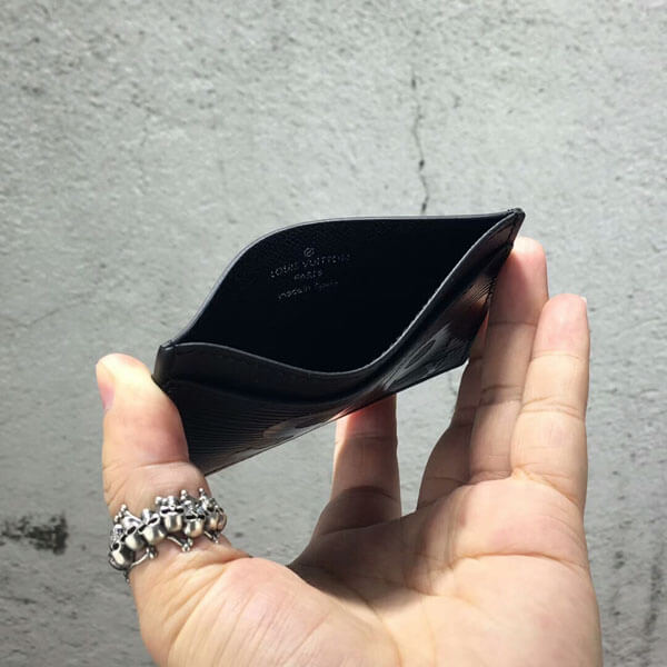ルイヴィトン 財布 エピ×シュプリームコピー M67753 ポルト カルトサーンプル シュプリームコラボカードケース ブラック
