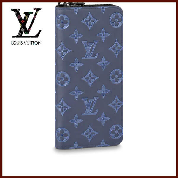 ルイヴィトン シャドウ ネイビー 偽物 LV ジッピーウォレット モノグラム ヴェルティカル M80423