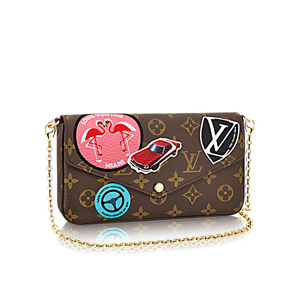 ポシェットフェリシー 偽物 POCHETTE FELICIE ルイヴィトン スーパーコピー 限定ポシェット M62145 ステッカーショルダーバッグ