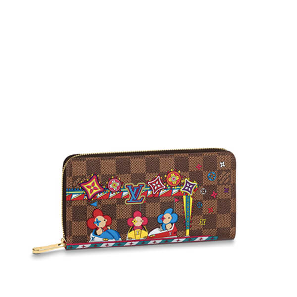 ルイヴィトン ジッピー ウォレット コピー ヴィヴィエンヌ VIVIENNE 2021限定☆LV☆ダミエエベヌ N60403