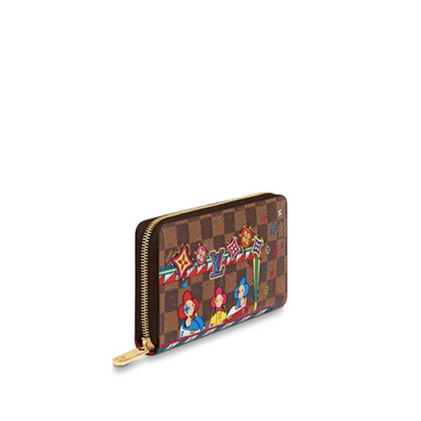 ルイヴィトン ジッピー ウォレット コピー ヴィヴィエンヌ VIVIENNE 2021限定☆LV☆ダミエエベヌ N60403