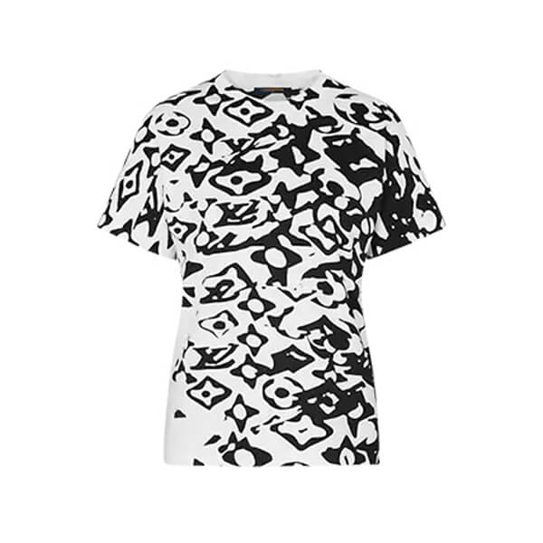 即日配送 ルイヴィトン コピー Ｔシャツ ルイヴィトン x UF コットンジャージーTシャツホワイトブラック