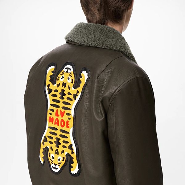 ルイヴィトン レザージャケット コピー LV x NIGO レザーブルゾンウィズタイガーパッチ 1A9K3Q大人気！注目度抜群！