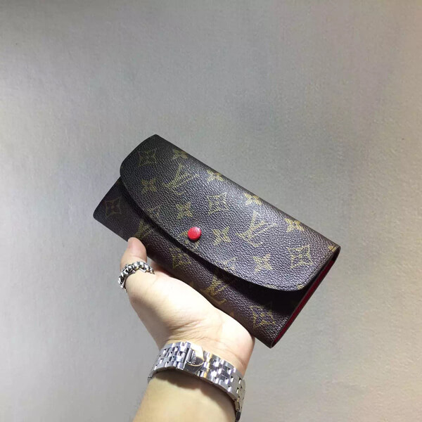2016新作 イヴィトンスーパーコピー ルイヴィトン*Emilie*モノグラム２つ折長財布 POPPY (M61578)