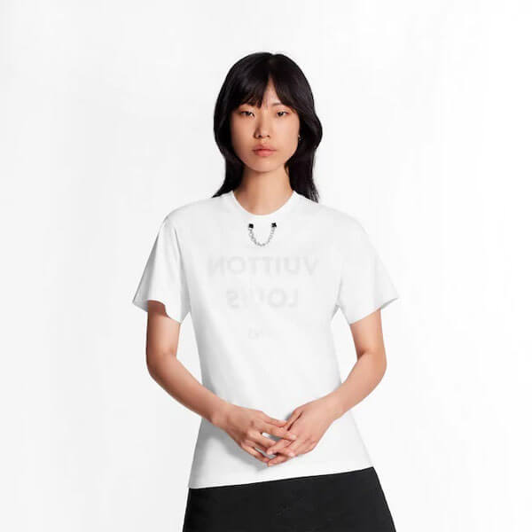 【ルイヴィトン Tシャツ コピー】ルイヴィトンプリント コットンTシャツ 1A5TRN