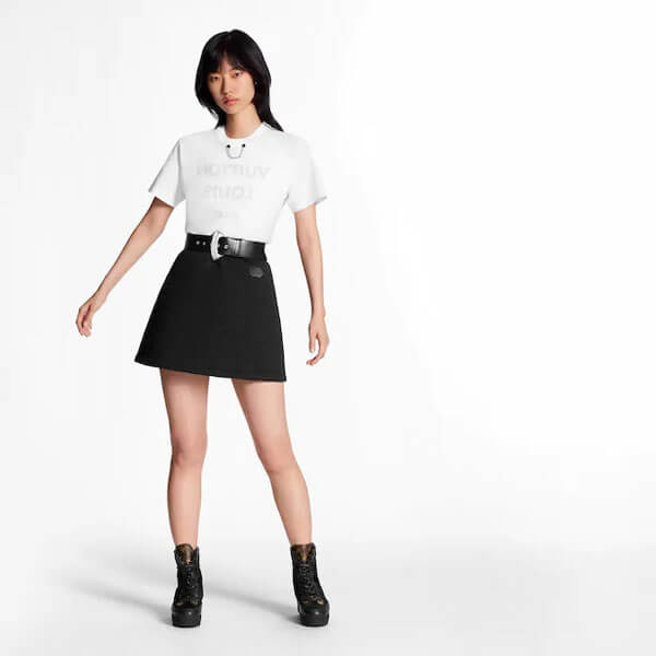 【ルイヴィトン Tシャツ コピー】ルイヴィトンプリント コットンTシャツ 1A5TRN