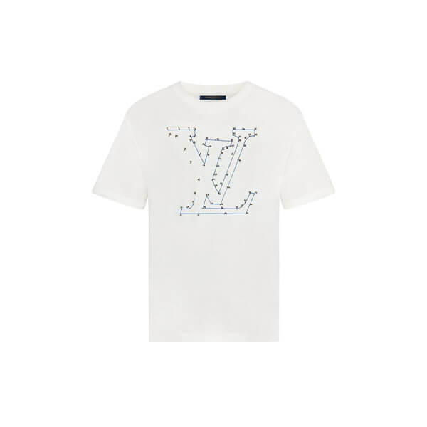 【数量限定】LV ルイヴィトン Tシャツ 偽物 ステッチプリント＆刺繍Tシャツ 1A7X56