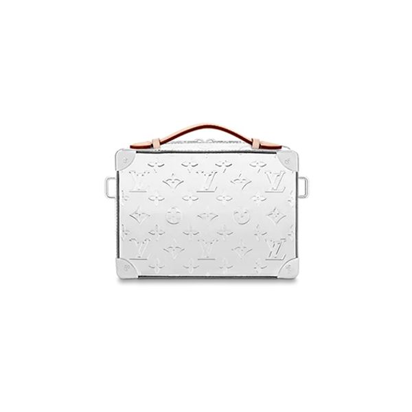 ルイヴィトン LVミラー 偽物 モノグラム 21FW★モノグラムミラー コピー バッグ ハンドル ソフトトランク シルバー M45885