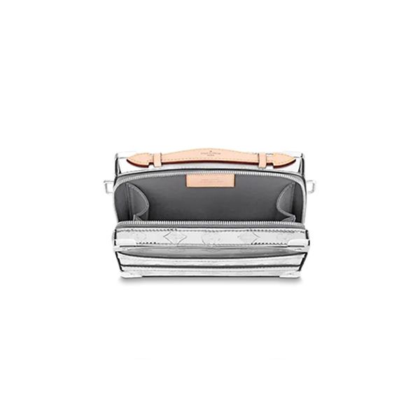 ルイヴィトン LVミラー 偽物 モノグラム 21FW★モノグラムミラー コピー バッグ ハンドル ソフトトランク シルバー M45885