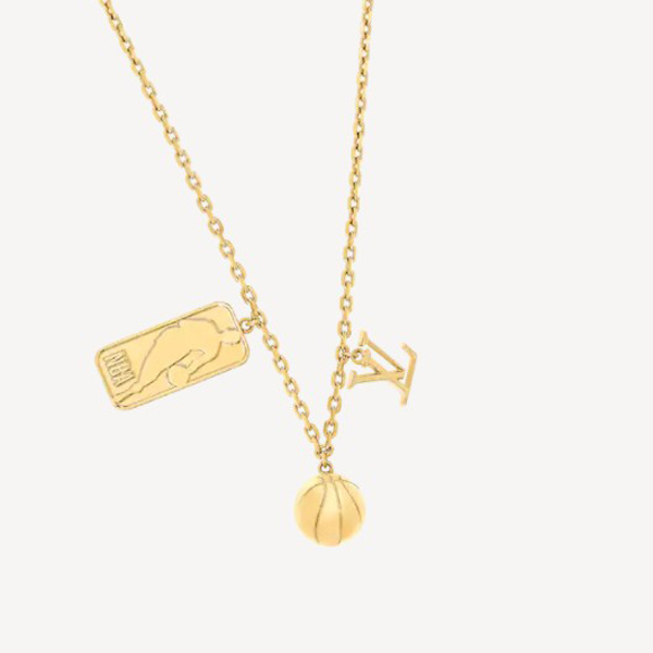 フライングボール 偽物 ルイヴィトンネックレス 22FW☆LV 新作 NBA ボール＆タグ ペンダント MP3056