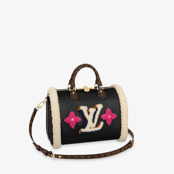 ルイヴィトン もこもこバッグ コピー 争奪戦☆レア 20FW★LV★Speedy 30 Teddy★2WAY もこもこ M56966