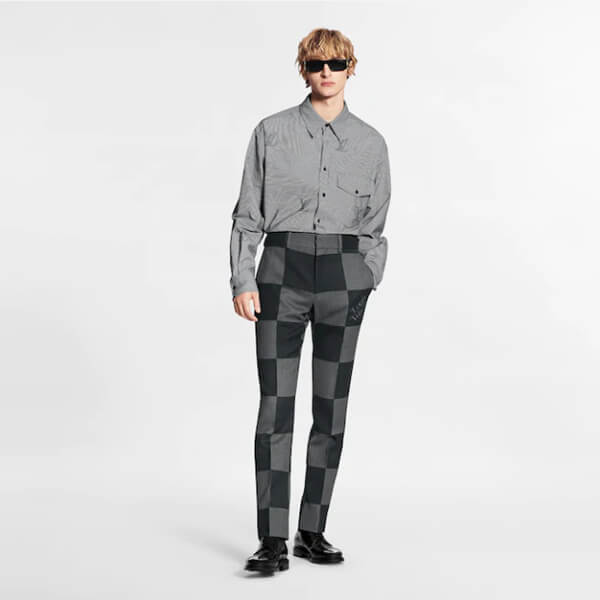 ルイヴィトン パンツ コピー LVxNIGOシリーズ ジャイアントダミエシガレットパンツ