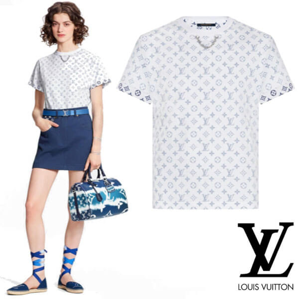 【ルイヴィトン Tシャツ コピー エスカルESCALE優先予約】LV ★プリンテッドTシャツ 1A7ST7