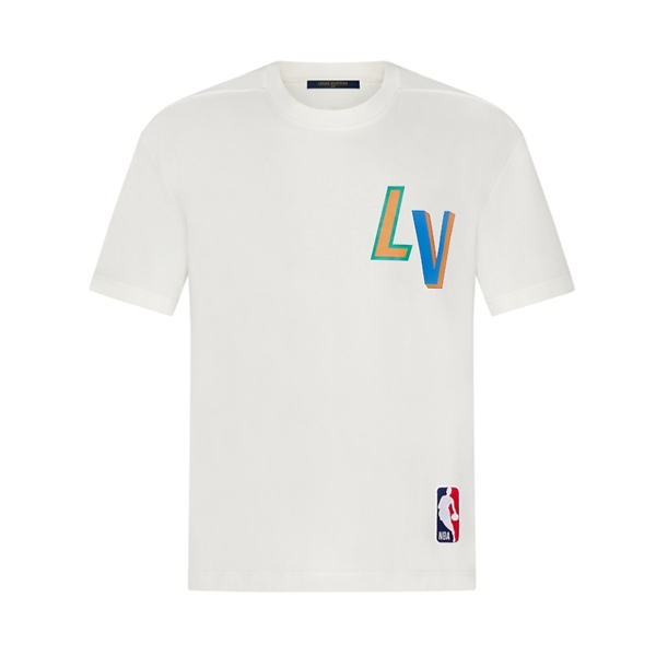 ルイヴィトン NBA Tシャツ 偽物 22FW★フロントアンドバックレタープリントT 1A8X8R