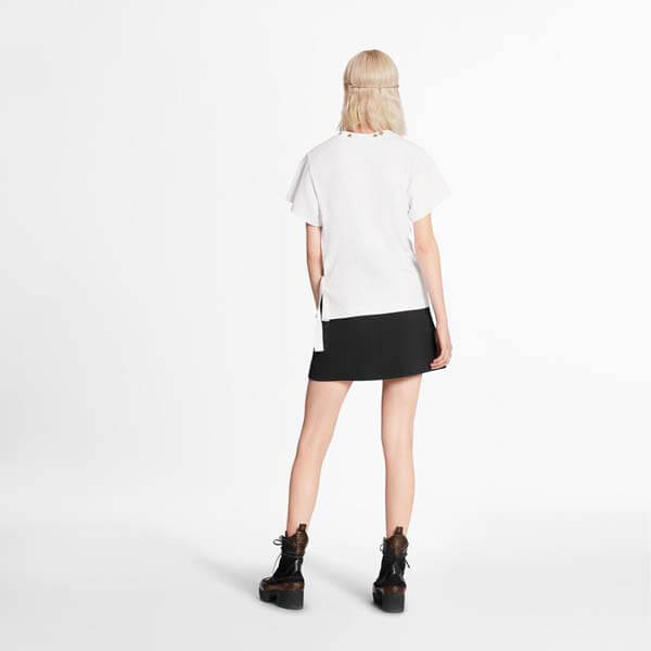 ルイヴィトン Tシャツ 偽物 サイドストラップTシャツ モノグラム フラワー