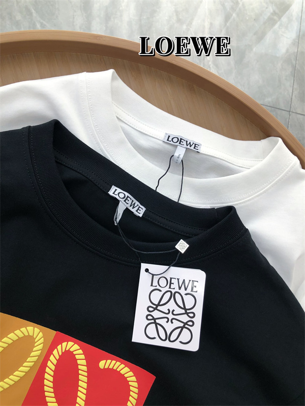 ロエベ スーパー コピー Tシャツ LOEWE 刺繡ロゴ 立体 コットン素材 ★送料込み