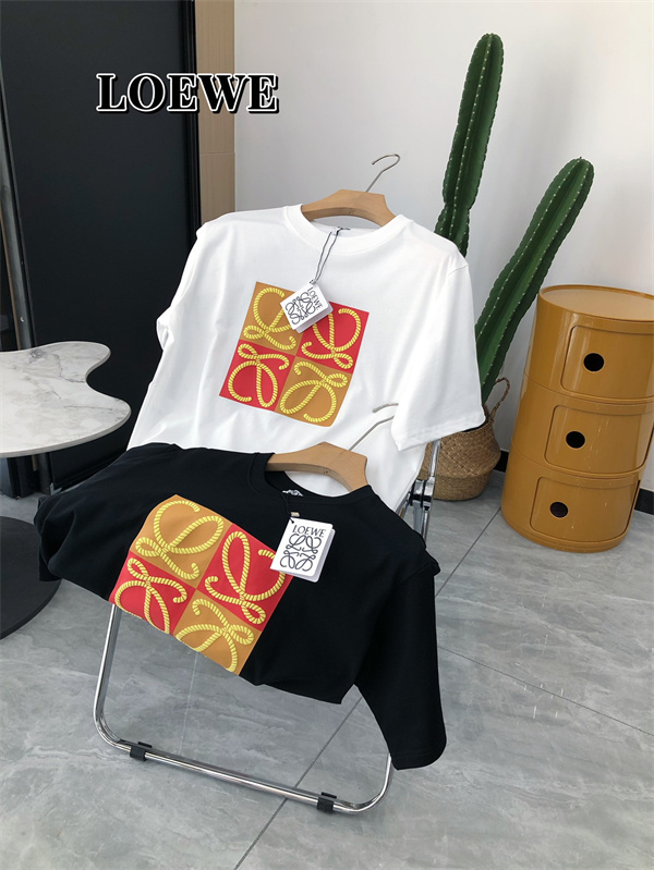 ロエベ スーパー コピー Tシャツ LOEWE 刺繡ロゴ 立体 コットン素材 ★送料込み