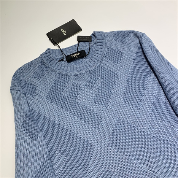 FENDI スーパー コピー ニートTシャツ タッセル飾り コットン ダブルガーゼ ジャカード編み フェンディ