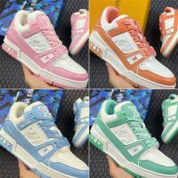 【希少限定カラー！】 LOUIS VUITTON コピー スニーカー ルイヴィトン TRAINERシリーズ 子牛革 クリームカラー