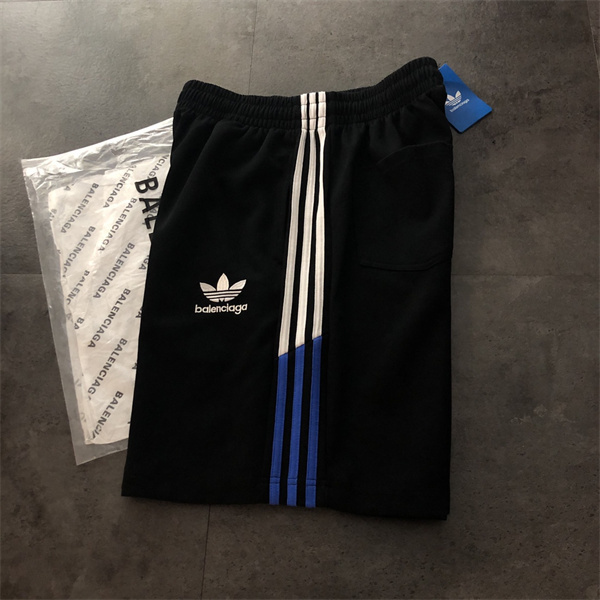 【2023トレンド感】adidasｘBALENCIAGA コピー ハーフパンツ バレンシアガｘアディダス 純綿生地 ロゴプリント