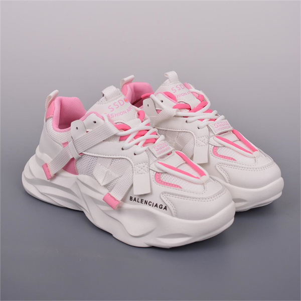 お洒落感が溢れる BALENCIAGA コピー スニーカー Rose Pink＆Blackシリーズ バレンシアガ 2色 エコ素材
