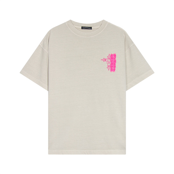 2023春夏新作 クロムハーツ コピー Tシャツ 水洗い処理 プリントロゴ 純綿素材 2色 クロス