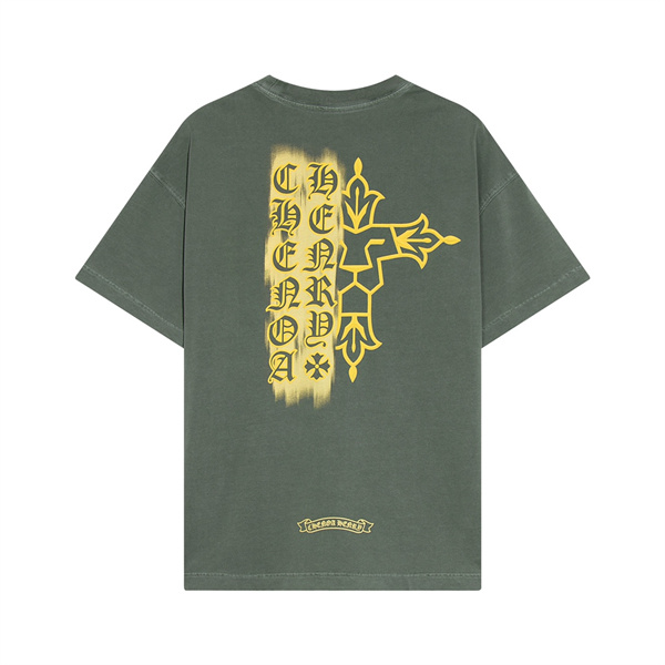 2023春夏新作 クロムハーツ コピー Tシャツ 水洗い処理 プリントロゴ 純綿素材 2色 クロス
