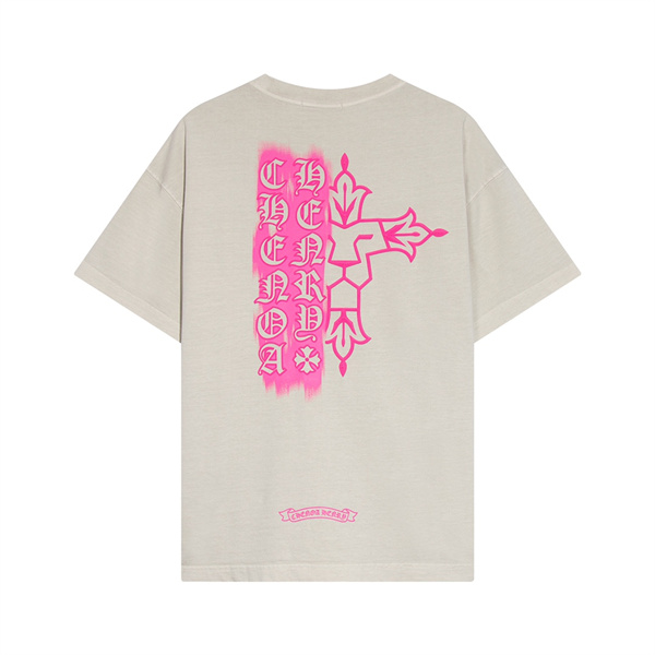 2023春夏新作 クロムハーツ コピー Tシャツ 水洗い処理 プリントロゴ 純綿素材 2色 クロス