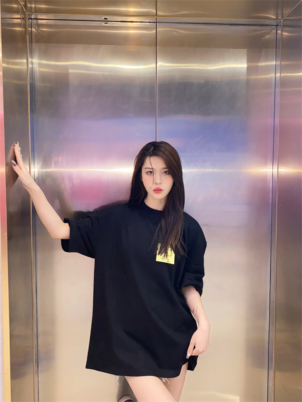 BALENCIAGA コピー Tシャツ 付箋紙 バレンシアガ コットン100% グラフィック 