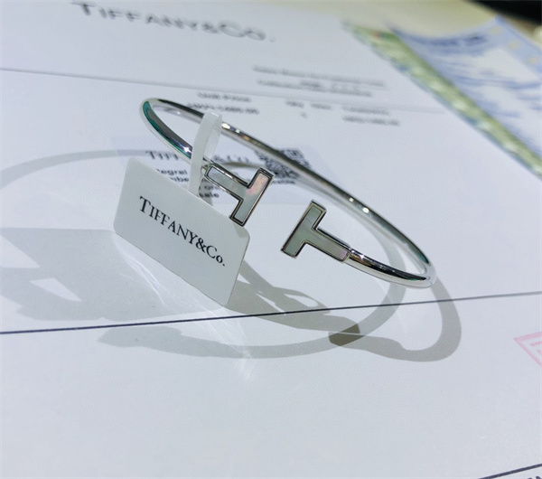 上品なアクセント ティファニー スーパー コピー ブレスレット Tiffany & Co. バングル T 925シルバー 2色