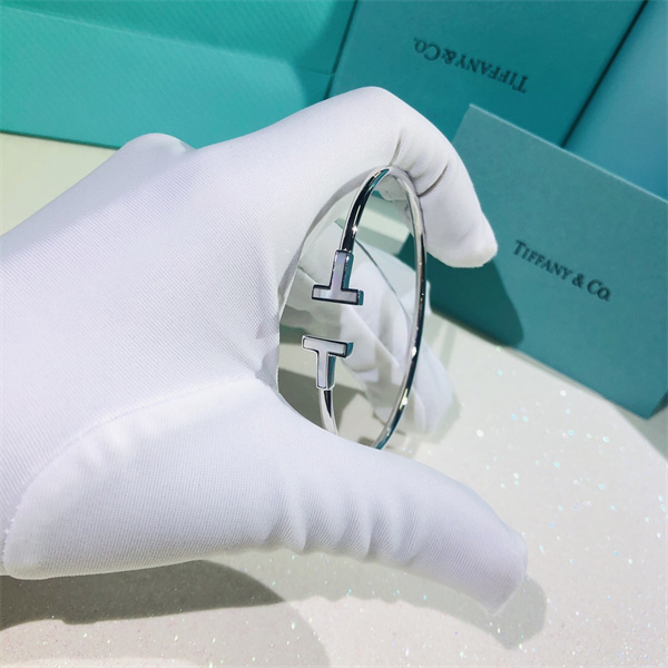 上品なアクセント ティファニー スーパー コピー ブレスレット Tiffany & Co. バングル T 925シルバー 2色