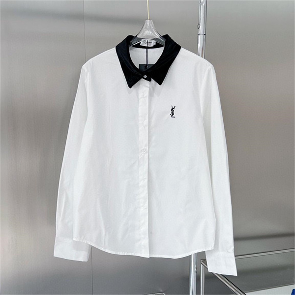 春先のトレンド Saint Laurent スーパーコピー シャツ レディース イヴ・サンローラン ミニマル エレガント風