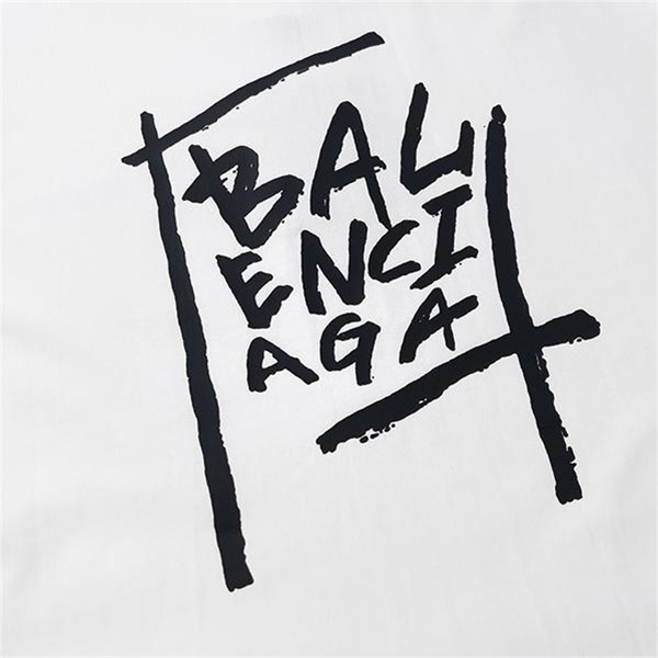 BALENCIAGA コピー Tシャツ オーバーサイズ バレンシアガ サイン ロゴプリント 