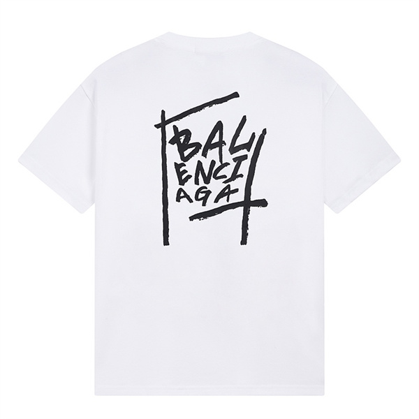 BALENCIAGA コピー Tシャツ オーバーサイズ バレンシアガ サイン ロゴプリント 