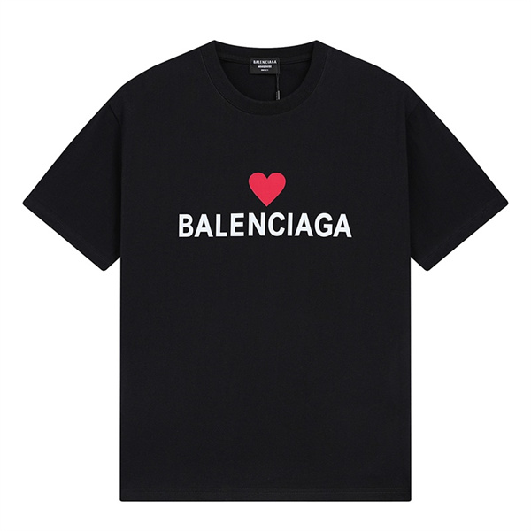 オーバーサイズ BALENCIAGA スーパーコピー Tシャツ バレンシアガ ハート♥ ロゴ プリント 定番デザイン