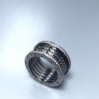 ブルガリ コピー リング ビー・ゼロワンシリーズ ロック BVLGARI B.zero1 Rock ブラックセラミック製 ダイヤモンド