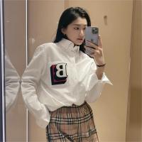 間違いなく人気が集中する BURBERRY 偽物 シャツ タオル刺繍 バーバリー 立体ｂロゴ オーバーサイズ 男女兼用