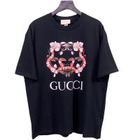 GUCCI コピー Tシャツ ヘビ 半袖 240g コットン グッチ GGロゴ プリント