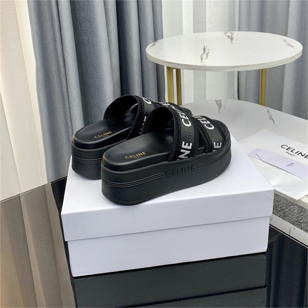 おすすめトレンド新作 CELINE コピー サンダル セリーヌ メッシュ ジャカード テキスタイル スライド
