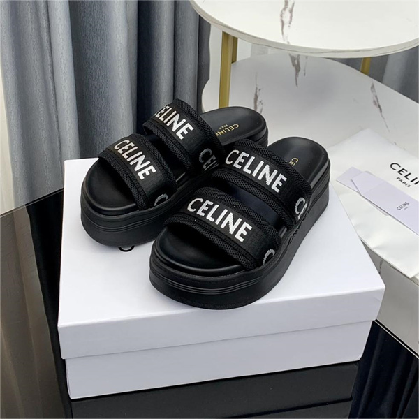 おすすめトレンド新作 CELINE コピー サンダル セリーヌ メッシュ ジャカード テキスタイル スライド