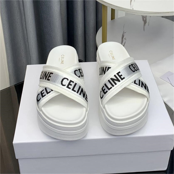 大人っぽい雰囲気が感じ セリーヌ コピー サンダル CELINE メッシュ ジャカード テキスタイル スライド