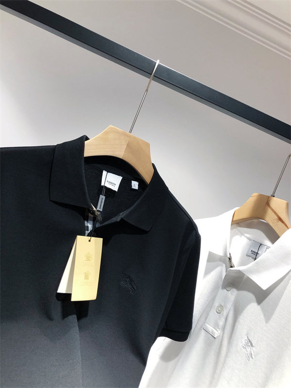 SNSで話題沸騰中 バーバリー コピー ポロシャツ ロゴ刺繡 馬上の騎士 BURBERRY 襟のチェック柄 