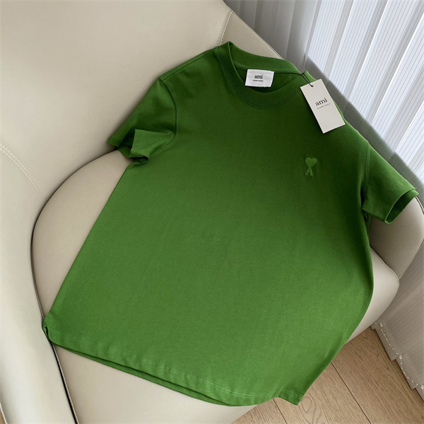 抜け感 アミ パリス スーパー コピー Tシャツ 刺繡 ロゴ 純綿 AMI PARIS