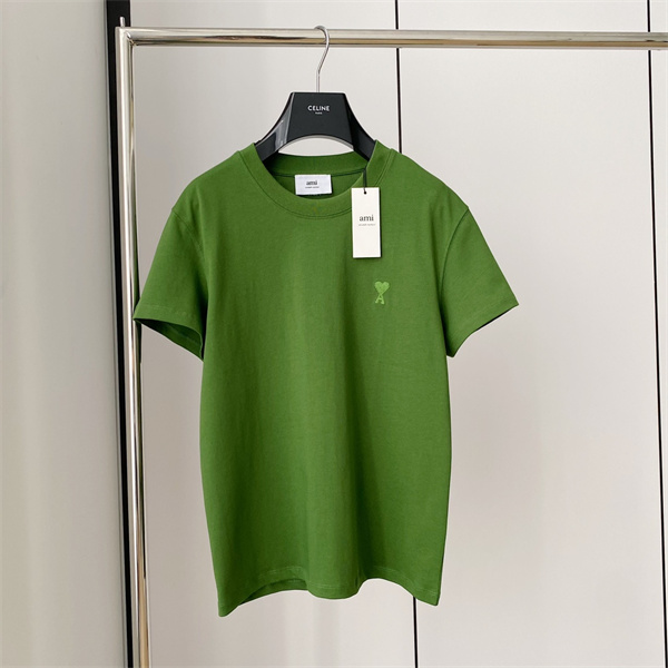 抜け感 アミ パリス スーパー コピー Tシャツ 刺繡 ロゴ 純綿 AMI PARIS