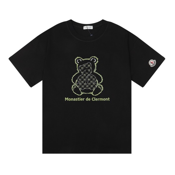 MONCLER コピー Ｔシャツ 熊 縫いぐるみ モンクレール ロゴ プリント