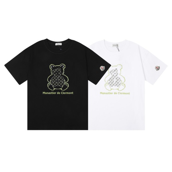 MONCLER コピー Ｔシャツ 熊 縫いぐるみ モンクレール ロゴ プリント