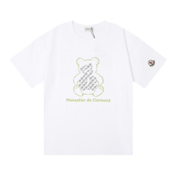 MONCLER コピー Ｔシャツ 熊 縫いぐるみ モンクレール ロゴ プリント