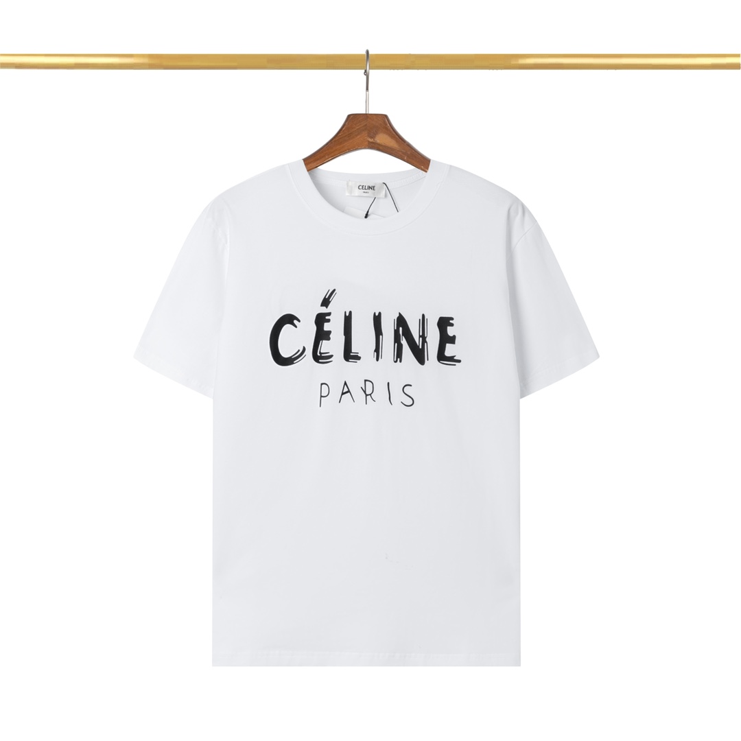 2023新作 おしゃれ セリーヌ tシャツ コピー CELINE 半袖 柄 プリント ロゴ