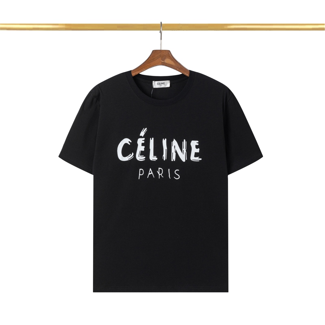 2023新作 おしゃれ セリーヌ tシャツ コピー CELINE 半袖 柄 プリント ロゴ