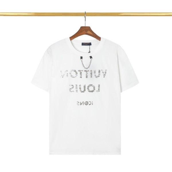お声に応じる ルイヴィトン LOUISVUITTON Tシャツ オデル生地 プリント コピー